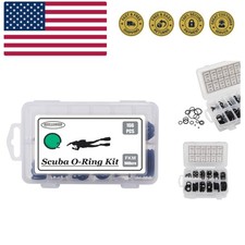 166 Pieces Scuba O-Ring Kit Scuba Diving Rubber Orings, for Dive Hoses Ring D...