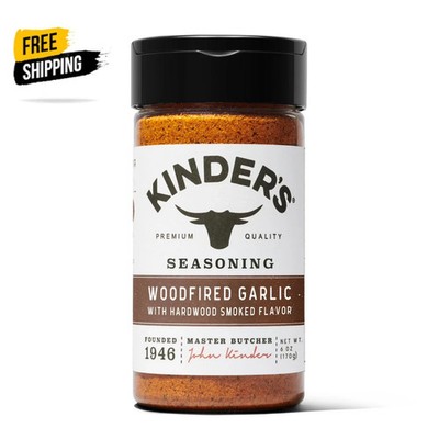 Kinder's Woodfired Garlic Seasoning with Hardwood Smoked Flavors, 6 oz