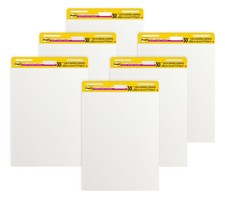 Post-it Super Sticky Easel Pad, 25 x 30 Inches, 30 Sheets/Pad, 6 Pads, Large Whi