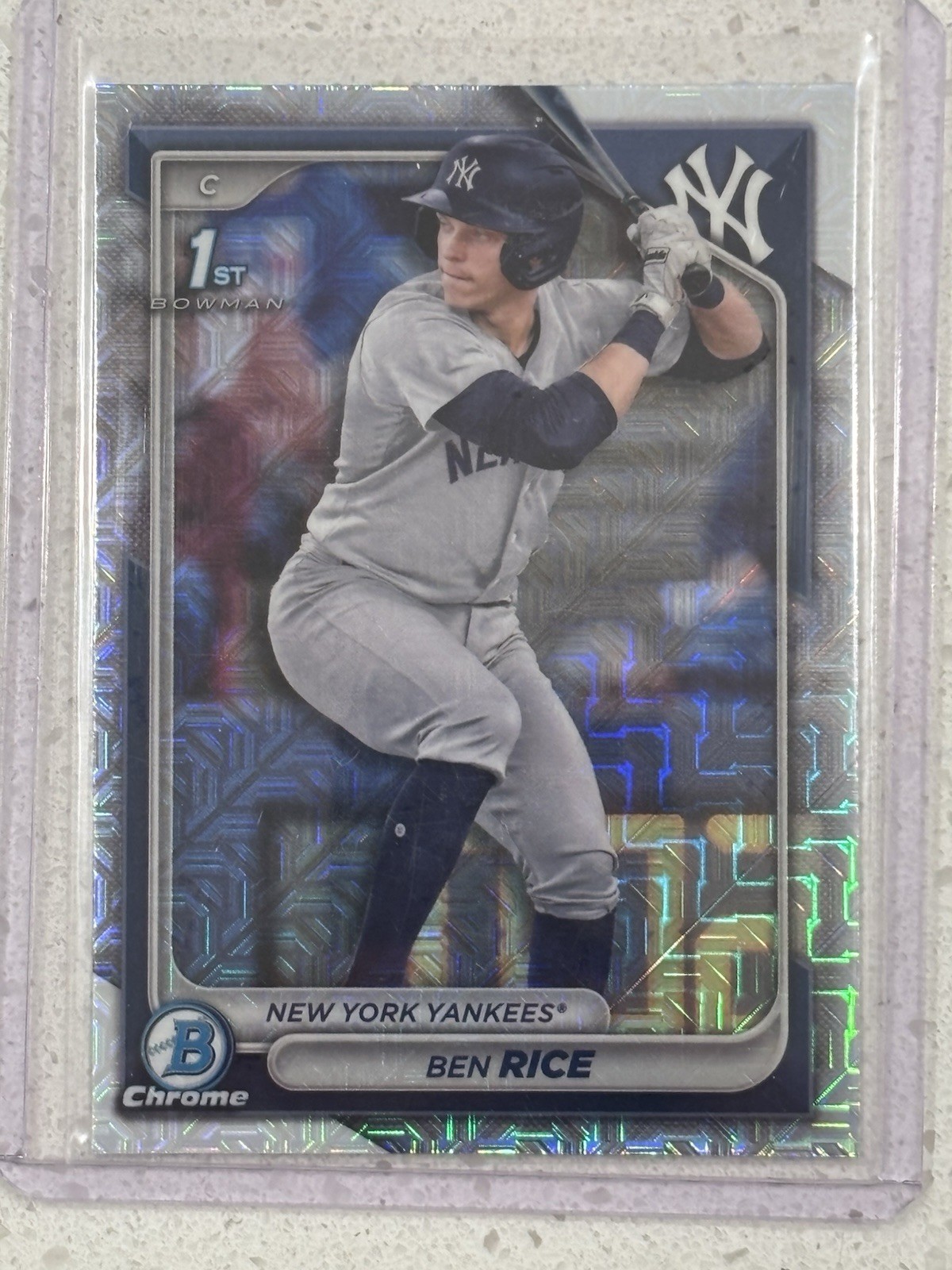 2024 Bowman Chrome - Prospects Ben Rice #BCP-186 Mojo Refractor (RC)