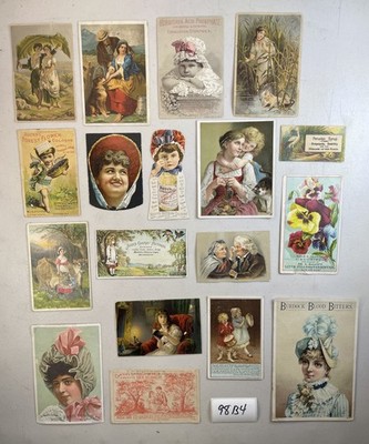 Medicine Hygiene Victorian Trade Card Lot Blood Bitters Vermifuge Tonic 98B4