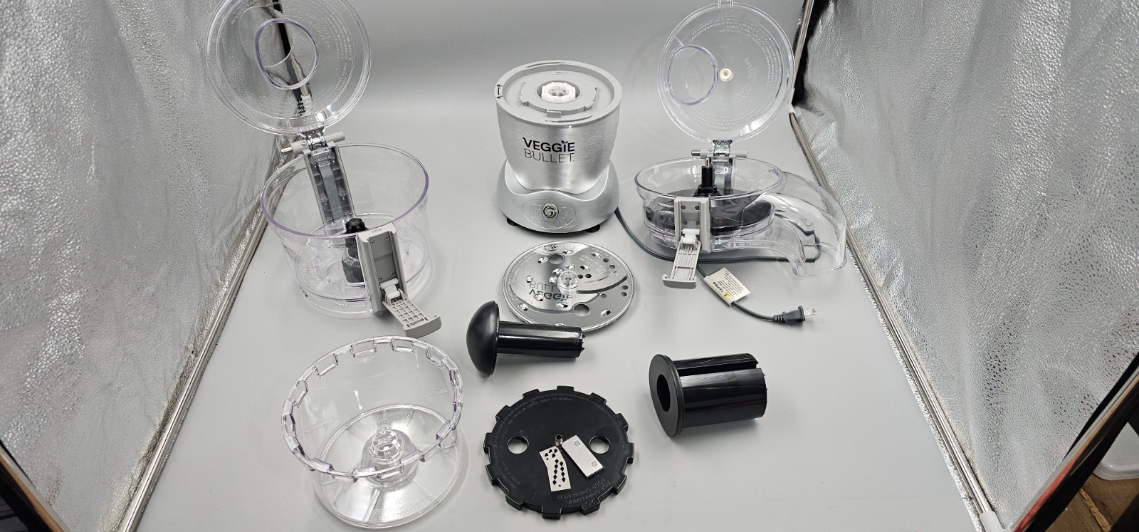 Veggie Bullet Magic Bullet Spiralizer Food Processor VB-102 Mixer Bundle