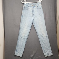 Vintage 90s Jordache Jeans Womens Juniors 11/12 Light Wash Blue High Rise Taper