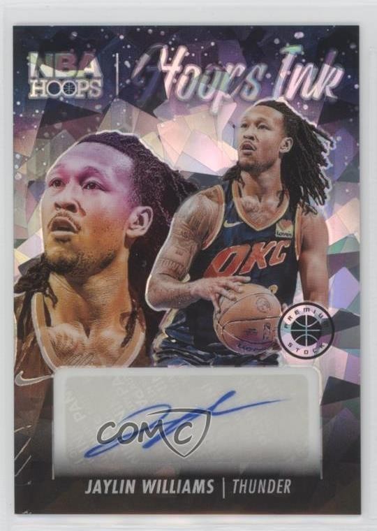 2023-24 Panini NBA Hoops Premium Stock Ink Ice Prizm Jaylin Williams Auto 19cx