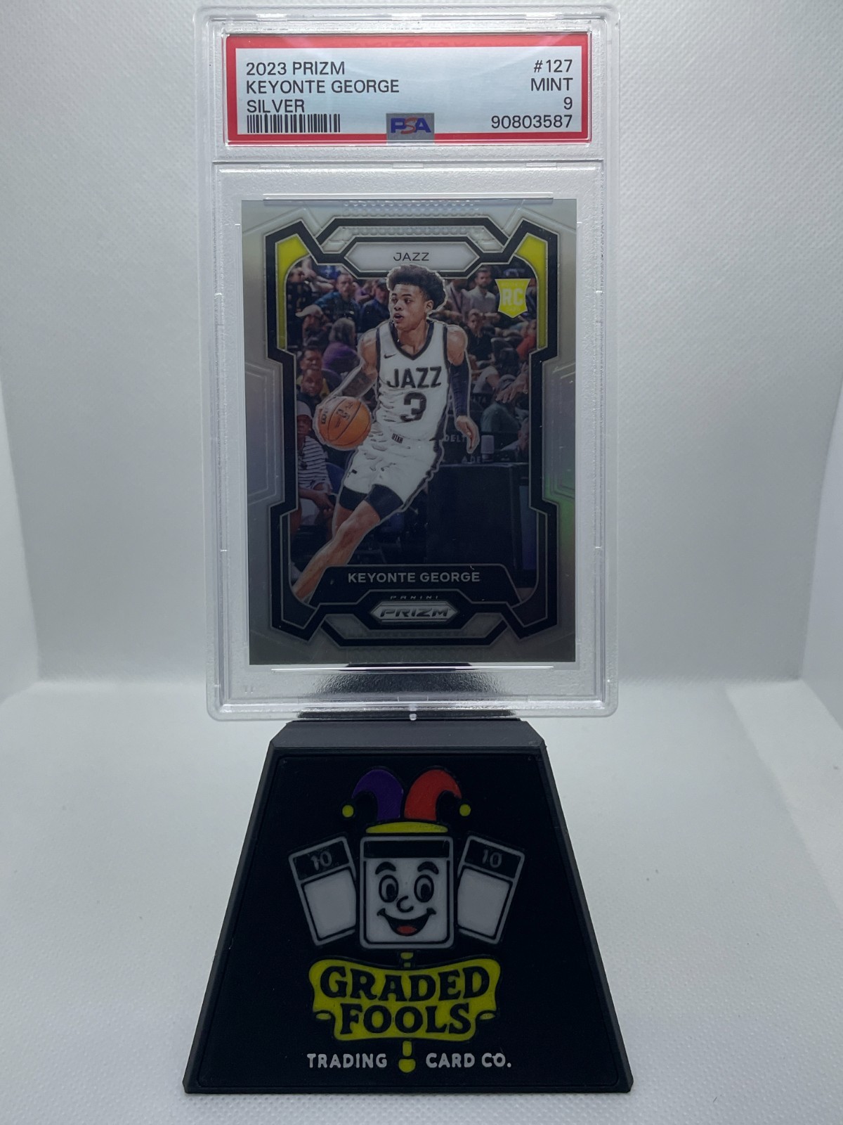 2023-24 Panini Prizm #127 - Keyonte George - Silver Prizm (RC) - PSA 9 Mint