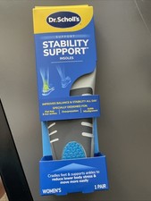 Dr. Scholl's Stability Support Insoles, Flat Feet  Overpronation Low Gray Women