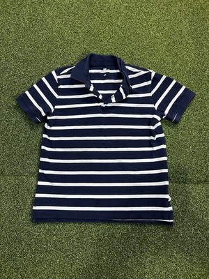 Gap Kids Boys Striped Navy And White Short Sleeve Polo Size Medium