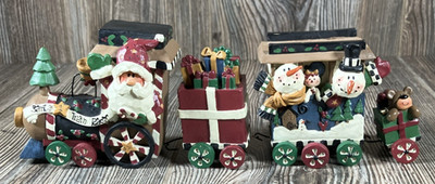 Crazy Mountain Santa 1 Train Racer Figurine Moving Wheels 4 Sections, Resin Read