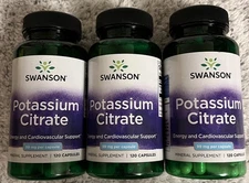 360 Caps Potassium Citrate 99 mg Heart Cardiovascular Health + Bonus