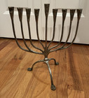 Pottery Barn Silver Metal Menorah L 9.5 in x H 11 in x W 6.25 in — photo 5