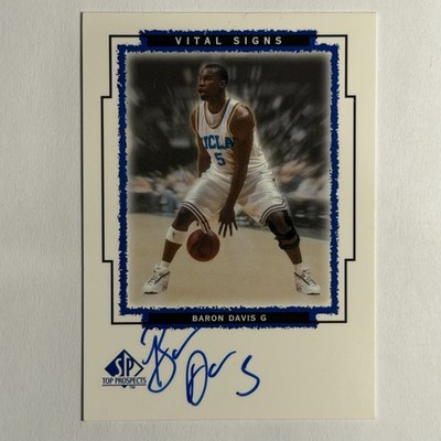 1999 SP Top Prospects Vital Signs #BD Baron Davis On Card Rookie Auto RC UCLA SP