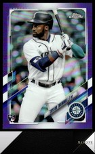 2021 Topps Chrome Update #USC79 Taylor Trammell Rookie Purple Refractor Mariners