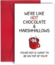Naughty Valentines Day Card for Him Her, Funny Birthday Card for Husband Wife Bo