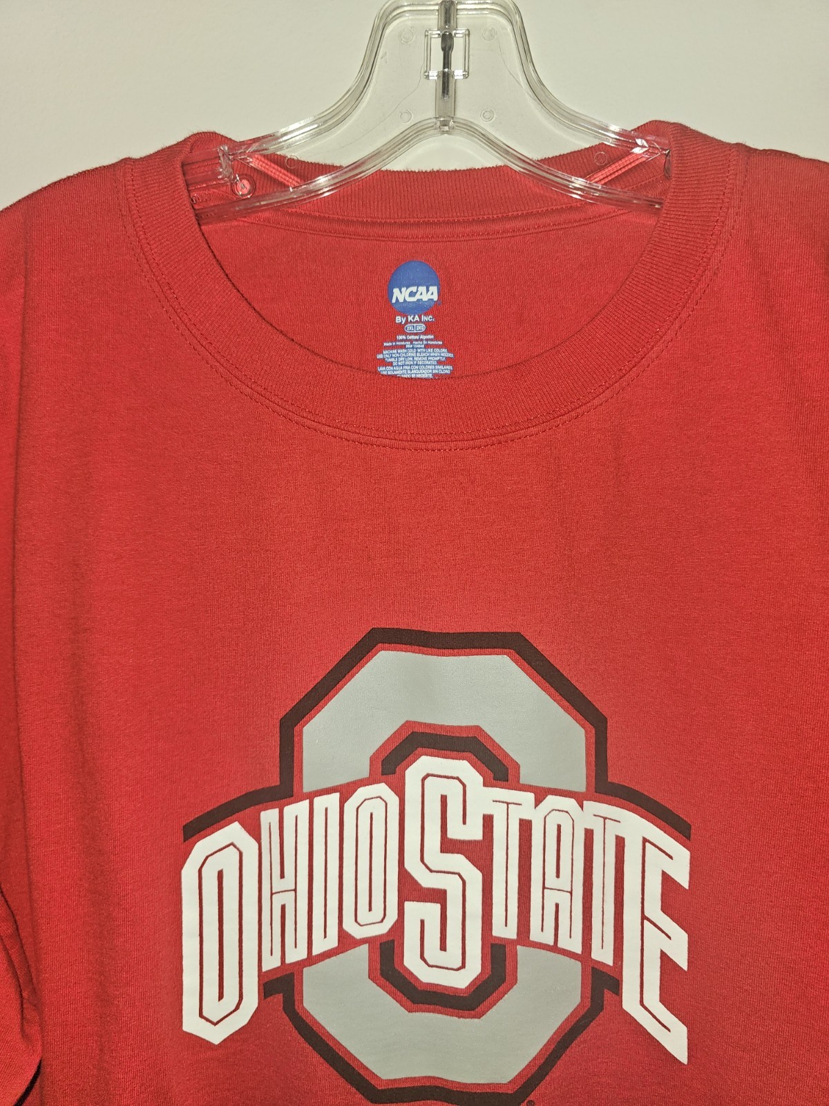 Ohio State University Retro 2xl Xxl Mens Red Graphic Logo Tshirt NCAA