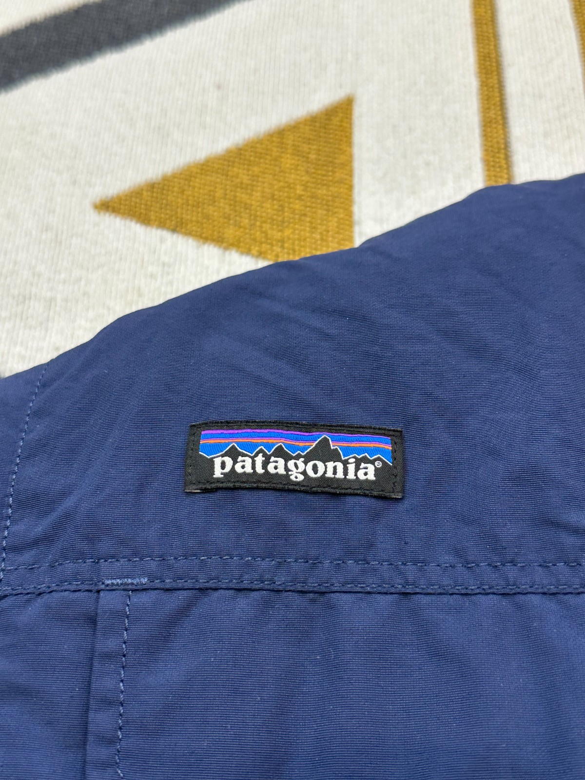 Patagonia Isthmus Parka Fleece Lined Navy Blue Hooded Jacket Men's Size L image 2