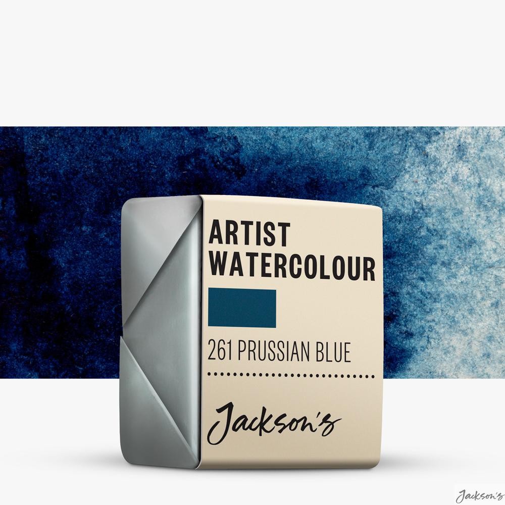 Jackson's : Artist Watercolour Paint : Half Pan : Prussian Blue : Highly Pigm...