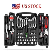 95PCS Mechanics Tool Set, Mixed Sockets and Wrenches Auto Repair Tool Kit