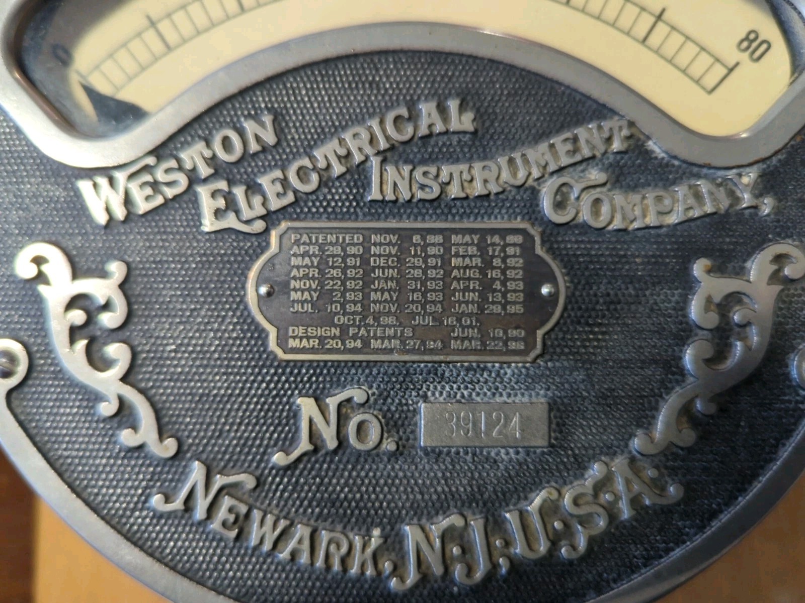  Vintage Weston Electrical Co. Ammeter Newark NJ & Norton Voltmeter Mounted 