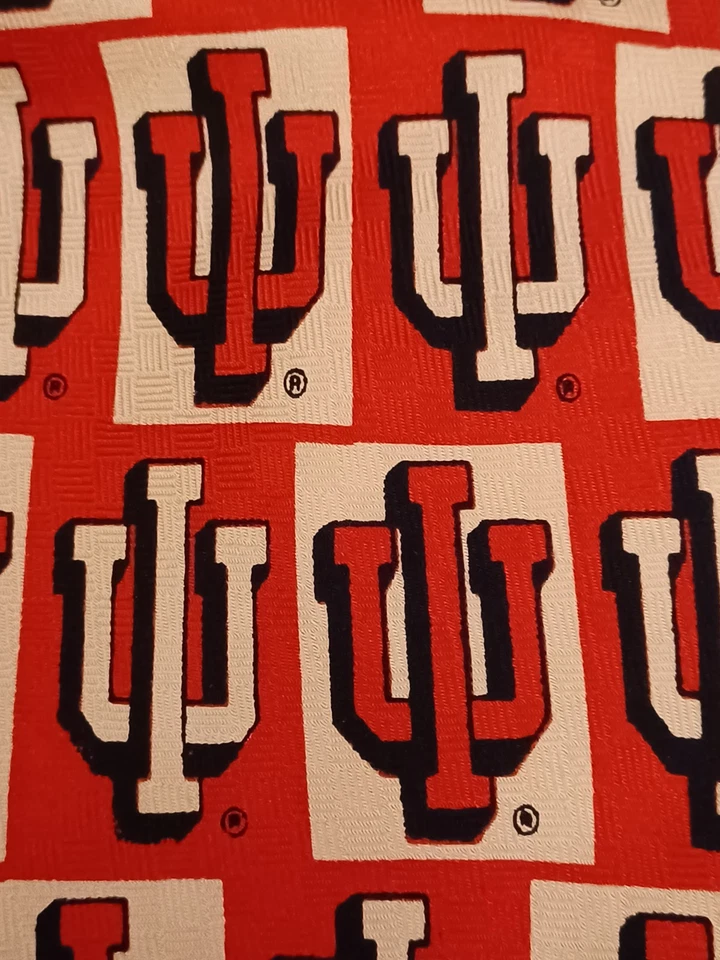 Lote (3) Vintage IU Indiana University Hoosiers Logotipo Gravata Basquete NCAA Big Ten - Imagem 4 de 4