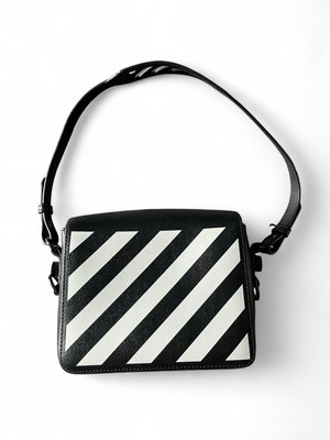 Off-White Binder Diag Camera Shoulder Bag SS22 Black White Yellow Leather