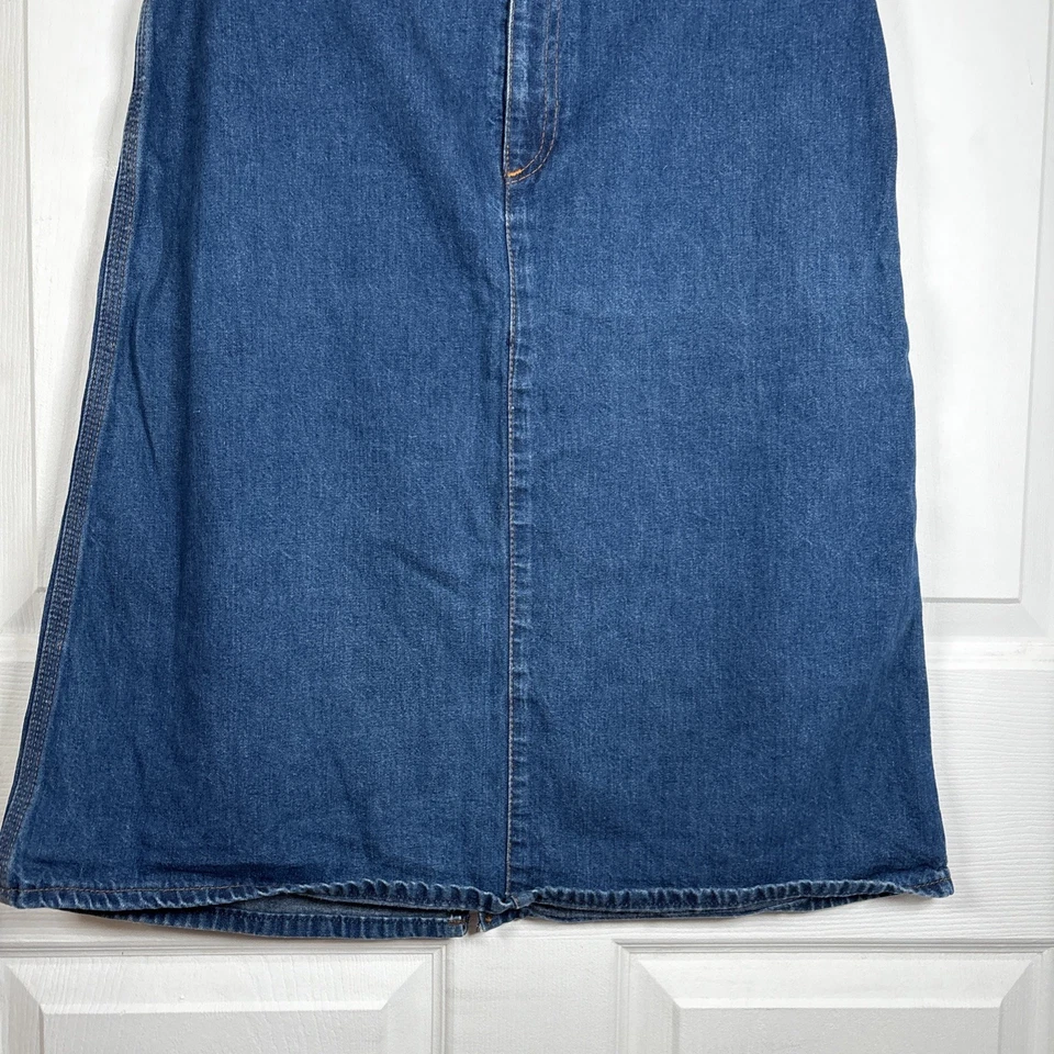 Falda Denim Vintage Levi’s 70’s Mujer’s 12 Naranja Tab Cintura Alta Línea A Retro Foto 4 de 4