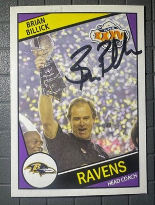 BRIAN BILLICK  Ravens Head Coach Autographed Novelty Card  SB 35 Champs UNIQUE