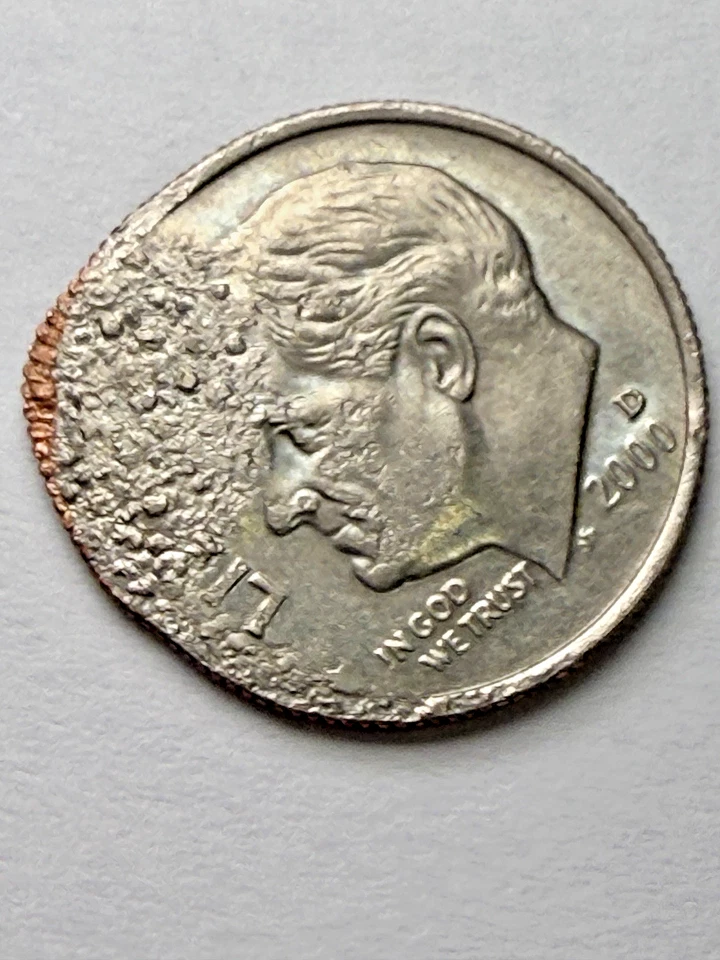 2000-D Mint Error (Damage?) Double Struck? US 10c ~ WOW ~ Y93 - Image 3 of 4