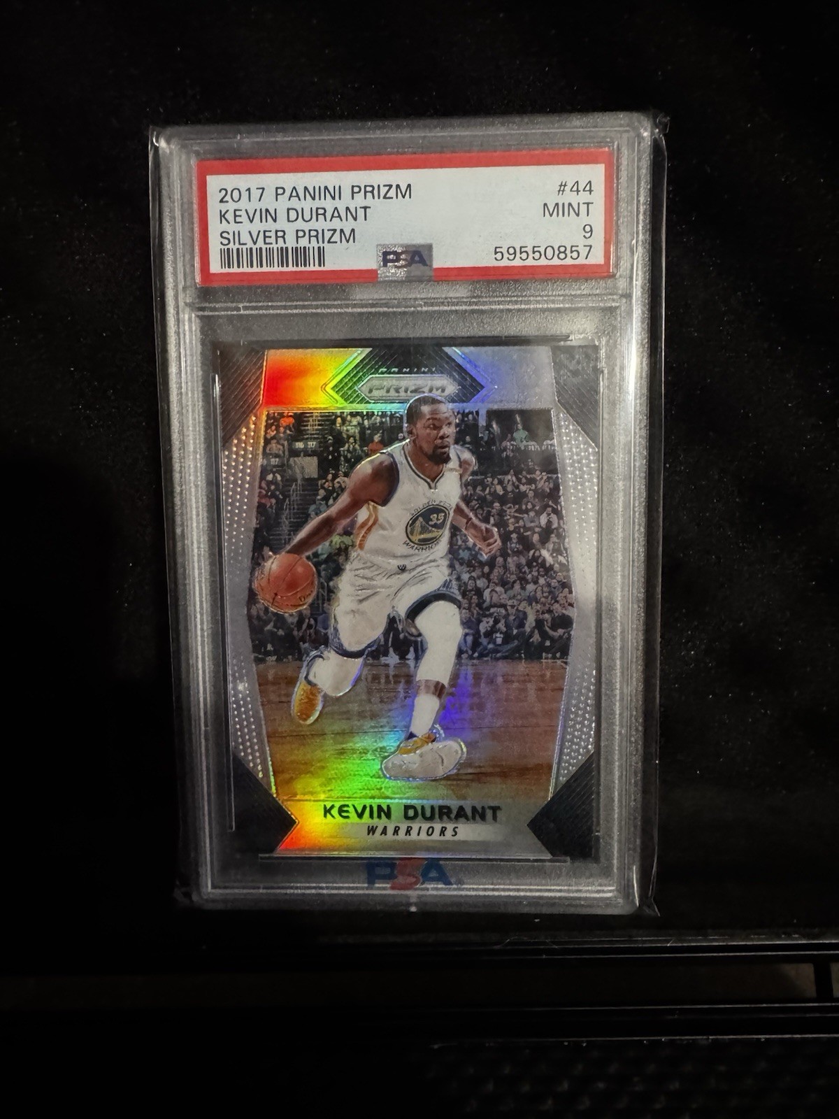 2017-18 Panini Prizm Kevin Durant #44 Silver Prizm PSA 9