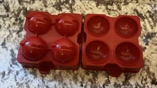 Maker’s Mark Original Ice Ball Tray in Red Plastic 2" Round Ice Mold