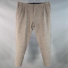 GIORGIO ARMANI Size 40 Grey Black Grid Virgin Wool Blend Pleated Casual Pants