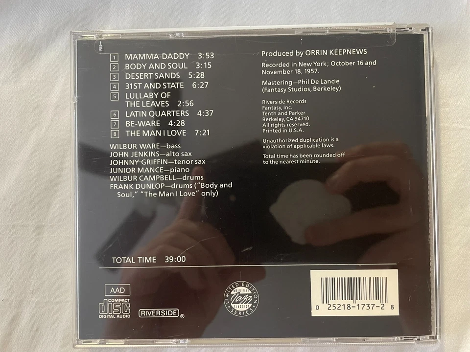 Wilbur Ware Quintet Featuring Johnny Griffin – The Chicago Sound - CD Foto 2 de 2