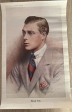 Antique Poster Edward VIII- With The Compliments Of The Sunday Graphic