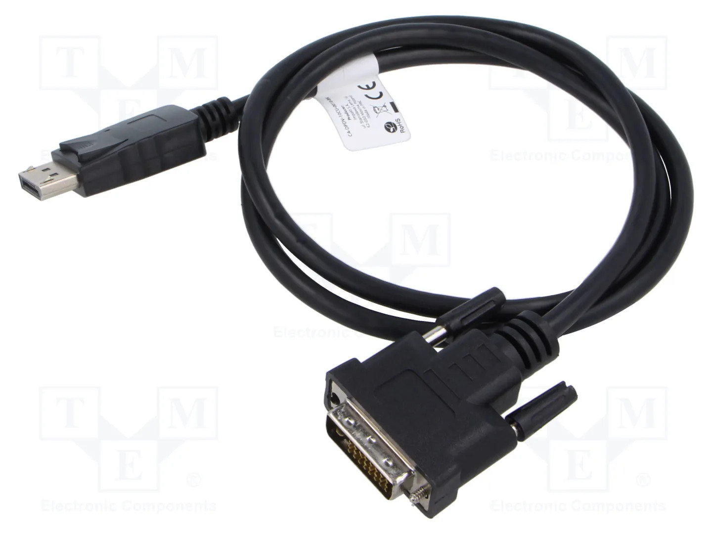 Lanberg Schwarz Displayport V1.2 - Dvi-D (24+1) Stecker/Stecker Adapterkabel 1 M Dual Link - Bild 3