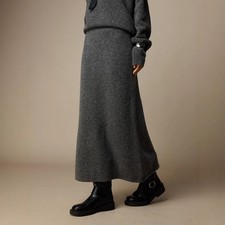 Luxury Wool Knitted Skirt Winter Slimming Wool Skirt New Women's Slim Fit Skirt