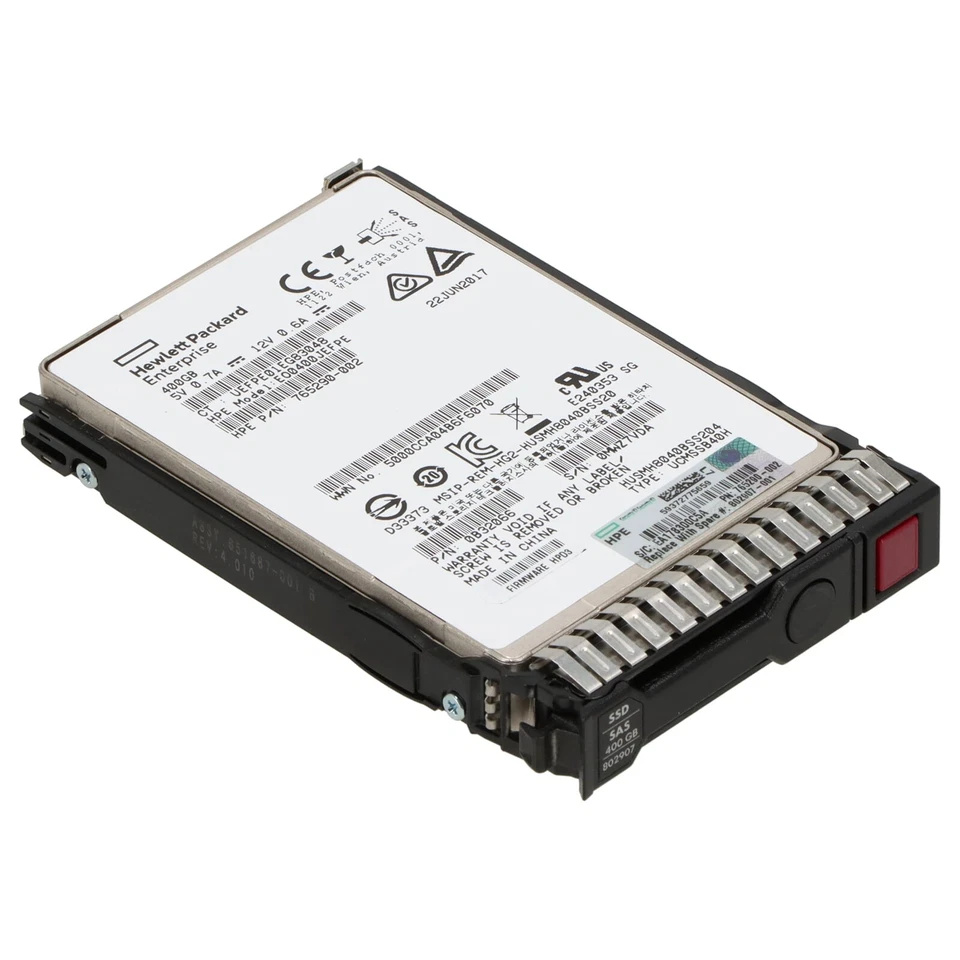 HPE SAS-SSD 400GB SAS 12G WI DS SFF - EO0400JEFPE 802907-001 802582-B21