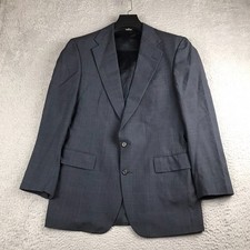 Polo University Club Ralph Lauren Blazer 42R Blue Glen Plaid Virgin Wool Jacket