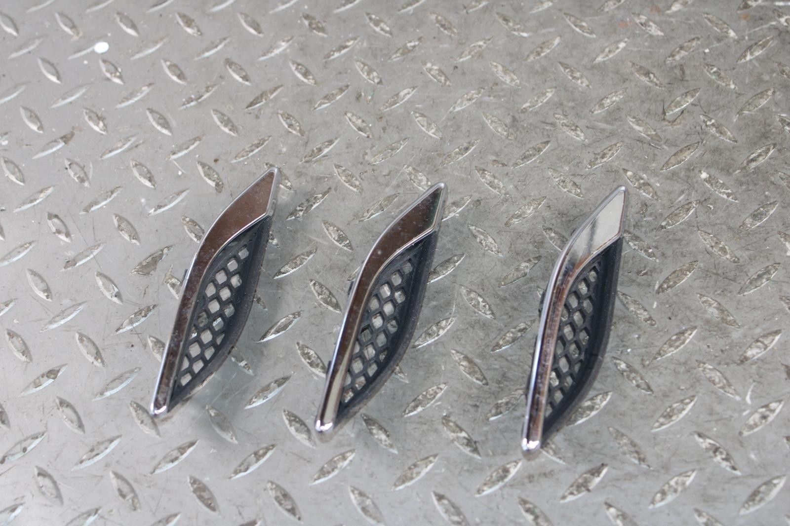14-24 Maserati Ghibli Front LH LF Fender Chrome Vent Grille Inserts Set Of 3x OE