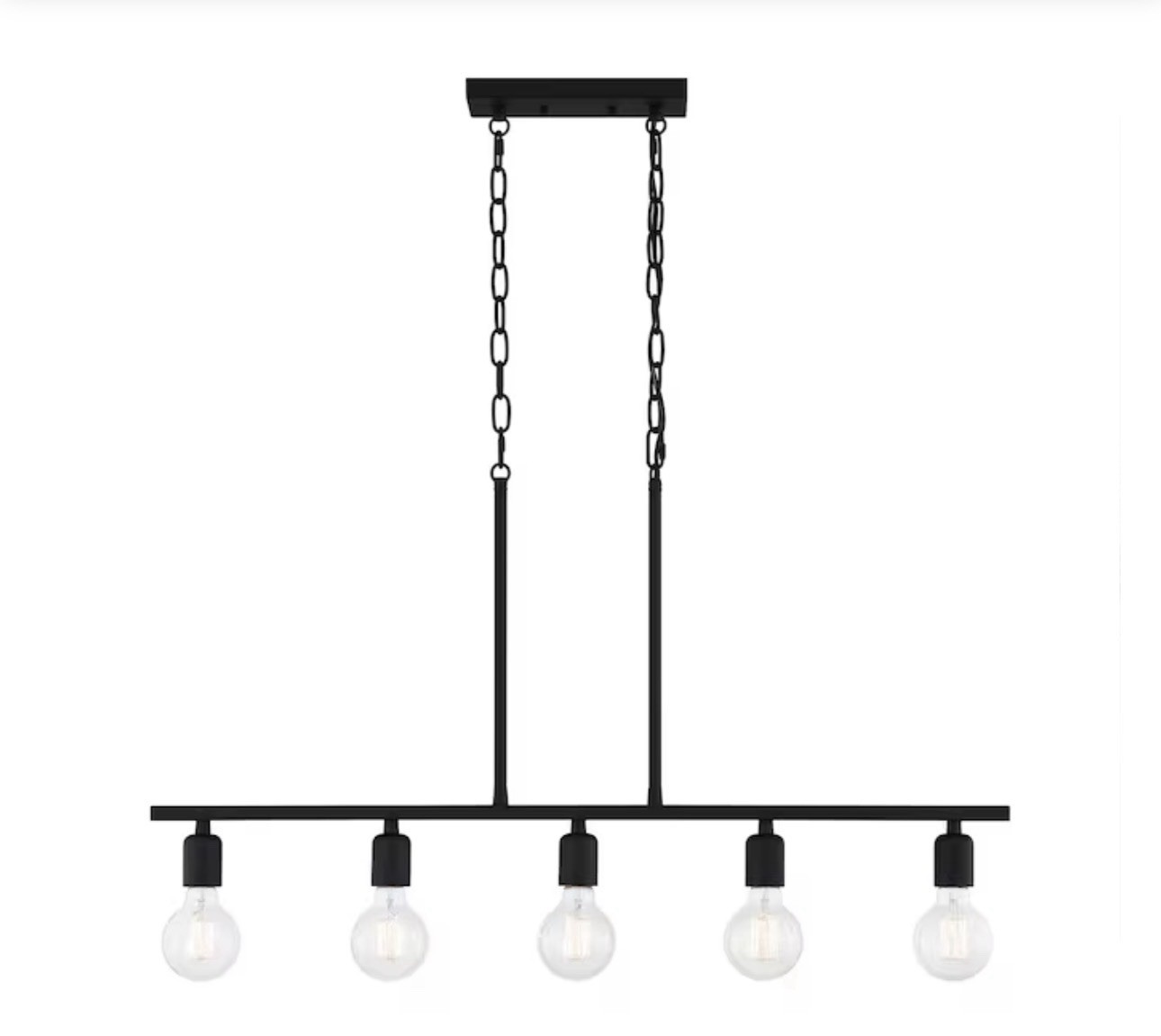 Quoizel Pendle Brooke 5 Light Matte Black Bare Bulb Linear C