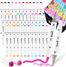 36 Colors Alcohol Based Art Markers Set, Dual Tip Chisel and Brush Point Markers