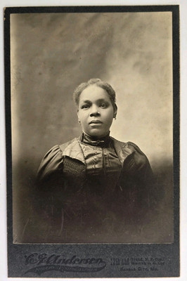Antique Cabinet Photo African American Woman ID'd Harris Anderson Kansas City MO