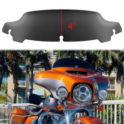 4'' Wave Windshield Windscreen Black For Harley Electra Glide Ultra Classic 14-22