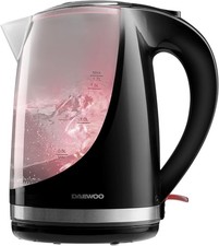 Image of Daewoo SDA1666GE 1.7L 2200W Colour Changing Kettle LED Rapid Boil Cordless Black