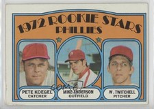 1972 Topps 1972 Rookie Stars Pete Koegel Mike Anderson Wayne Twitchell #14 m5x