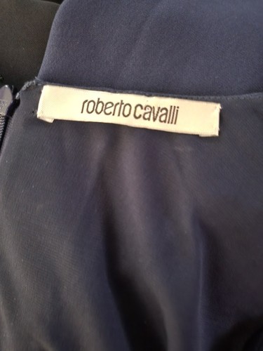 ROBERTO CAVALLI Mini Dress US6 UK8 S Lined Ruched Contrast Panel - Picture 8 of 8
