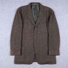 Ermenegildo Zegna Blazer Mens IT 56 / US 46 Soft Cashmere Wool Blend Brown Italy