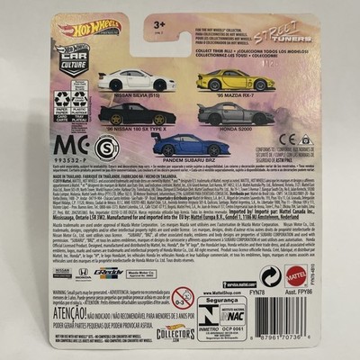 Hot Wheels Car Culture Street Tuners 96 Nissan 180 SX Type X | eBay