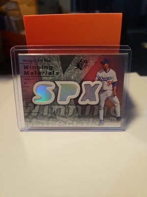 2007 HONG-CHIH KUO  SPX WINNING MATERIALS CARD  L.A. DODGERS 136/199 .