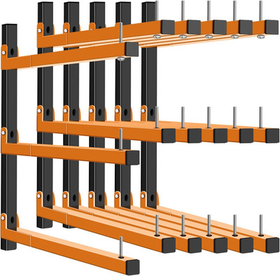 Heavy Duty 9-Level Lumber Rack - 1080 Lbs Garage Wall Shelving System