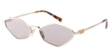 Miu Miu SMU 56ZS Gold/Light Purple Brown (5AK-20I) Sunglasses