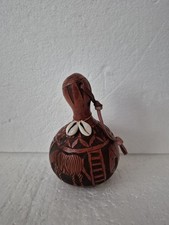 Shekere Handmade African Carved Gourd Rattle African Animals